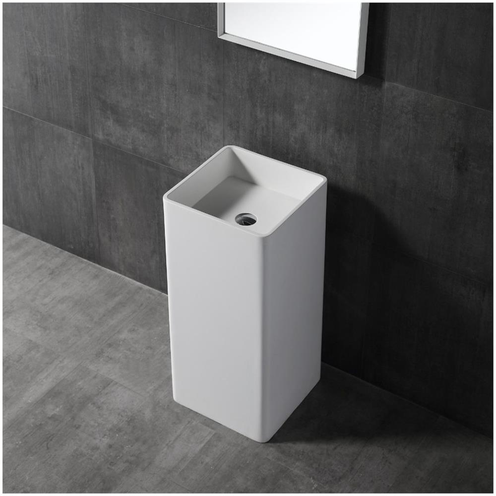 Lavabo Free Standing Magnus Artificial Stone Bianco Opaco Matt - Foto 2