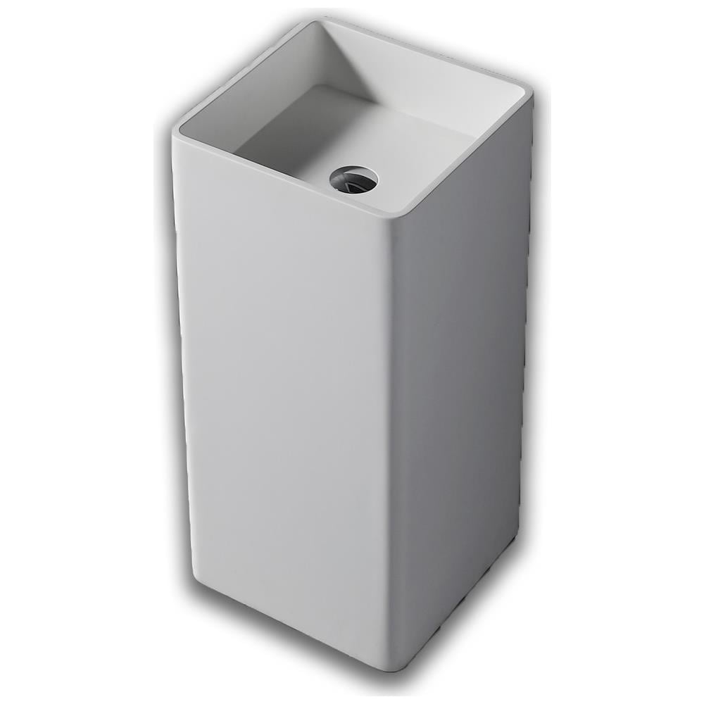 Lavabo Free Standing Magnus Artificial Stone Bianco Opaco Matt - Foto 1