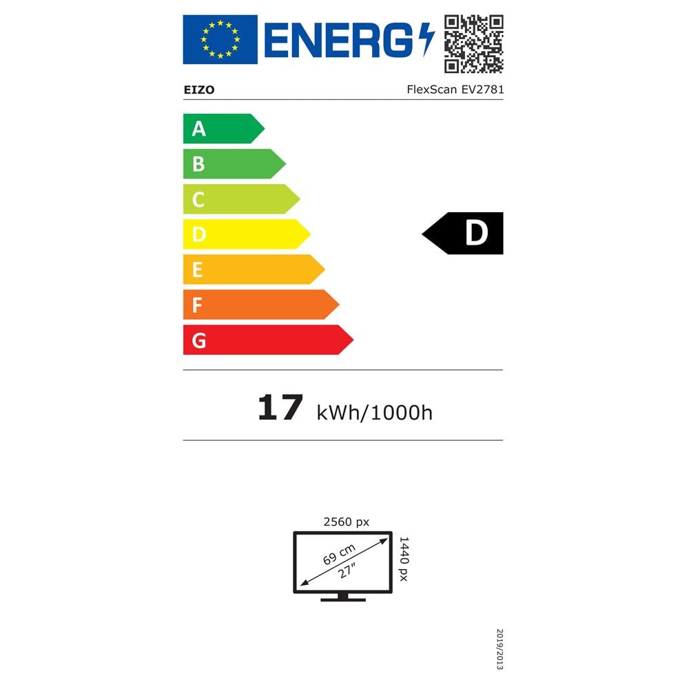 Monitor 27" LED IPS FlexScan EV2781 2560 x 1440 2K Quad HD Tempo di Risposta 5 ms - Foto 2