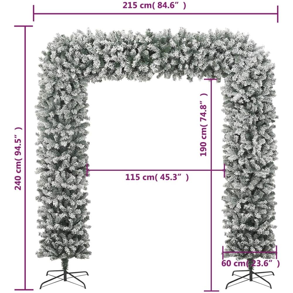 Albero di Natale ad Arco Innevato 240 cm - Foto 6