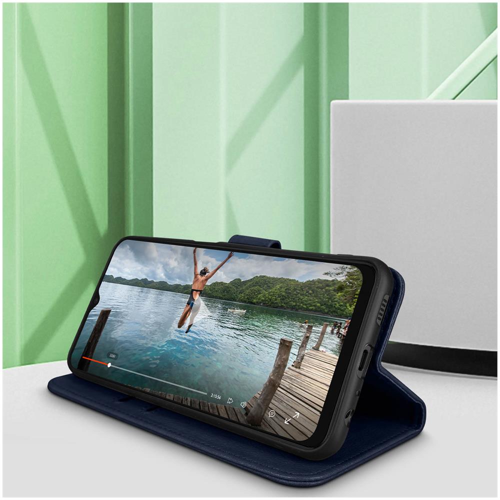 Custodia Per Samsung Galaxy A13 4g, Portacarte E Funzione Supporto Blu Notte - Foto 2