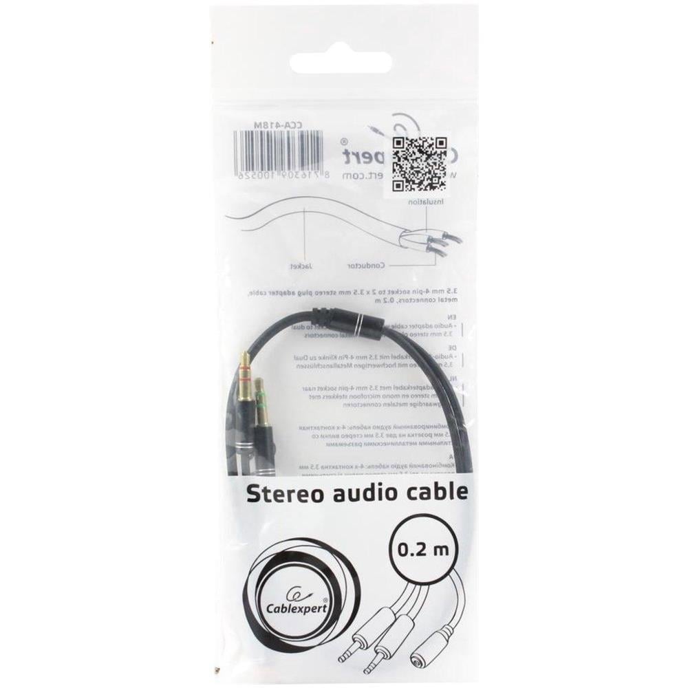Adattatore Audio Stereo 4PIN 3.5mm Colore Nero - Foto 2