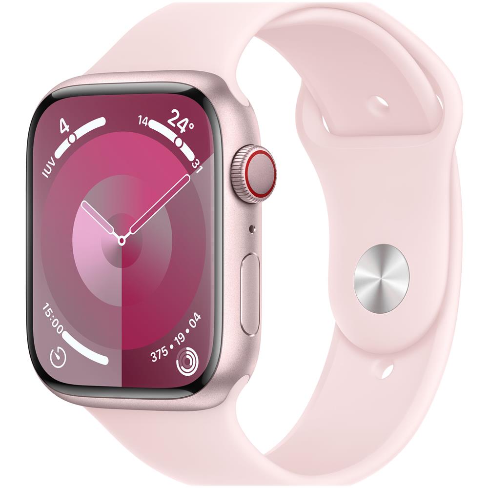 Watch Series 9 GPS + Cellular Cassa 45mm in Alluminio Rosa con Cinturino Sport Rosa Confetto - M /L - Foto 2