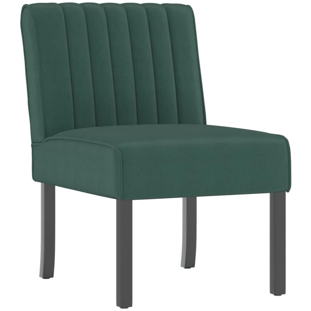 Sedia Pantofola Verde Scuro In Velluto - Foto 2