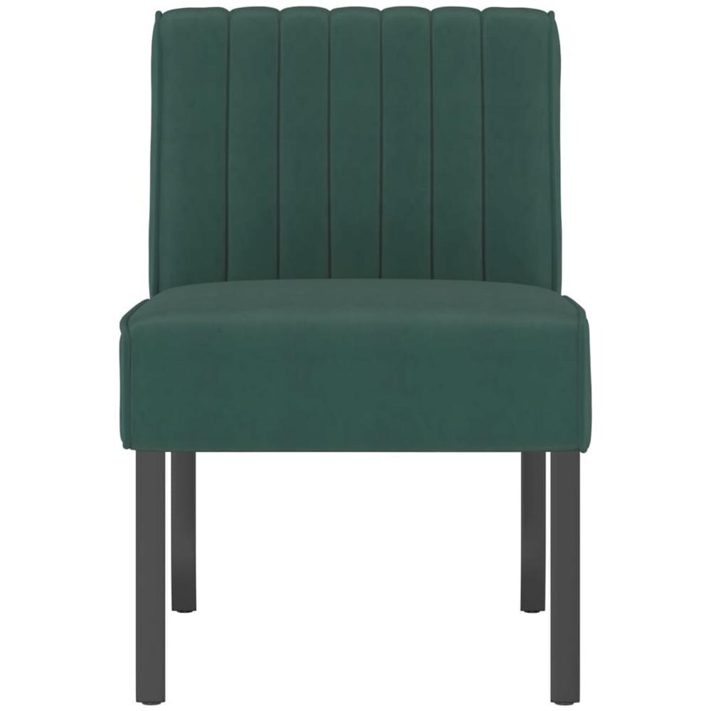 Sedia Pantofola Verde Scuro In Velluto - Foto 3