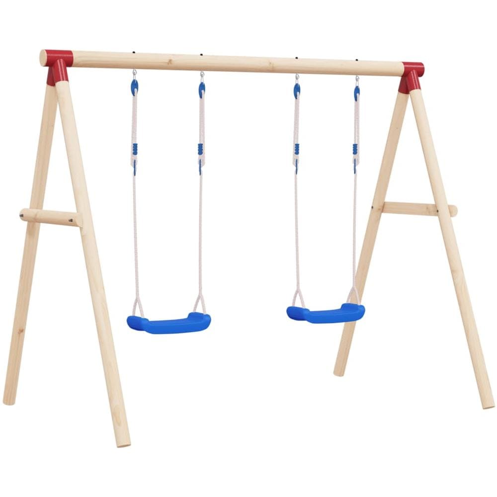 Seggiolini Per Altalena Con Corde 2 Pz Blu 37x15 Cm Polietilene - Foto 1