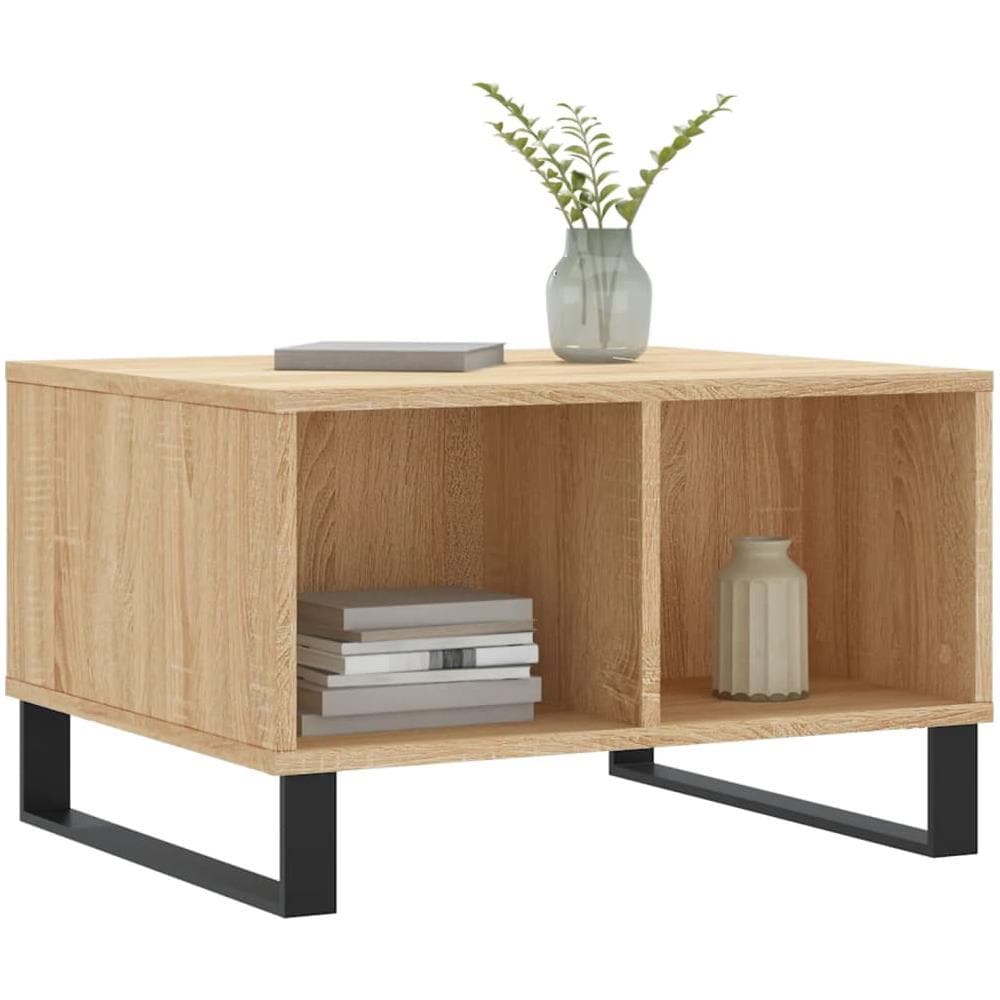 Tavolino Salotto Rovere Sonoma 60x50x36,5 Cm Legno Multistrato - Foto 3