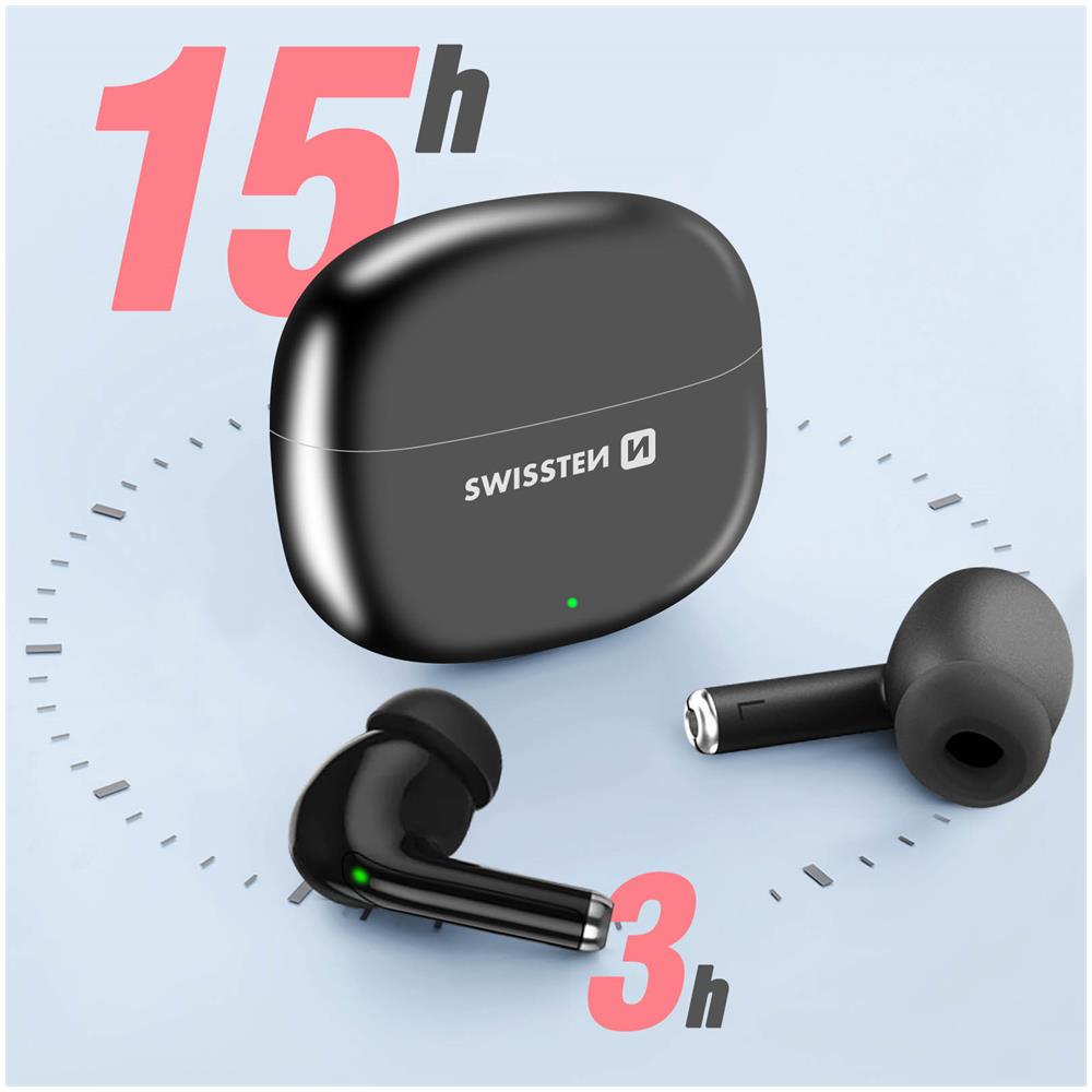 Auricolari Wireless Microfono Tasto Touch Autonomia 15h Protune Nero - Foto 2