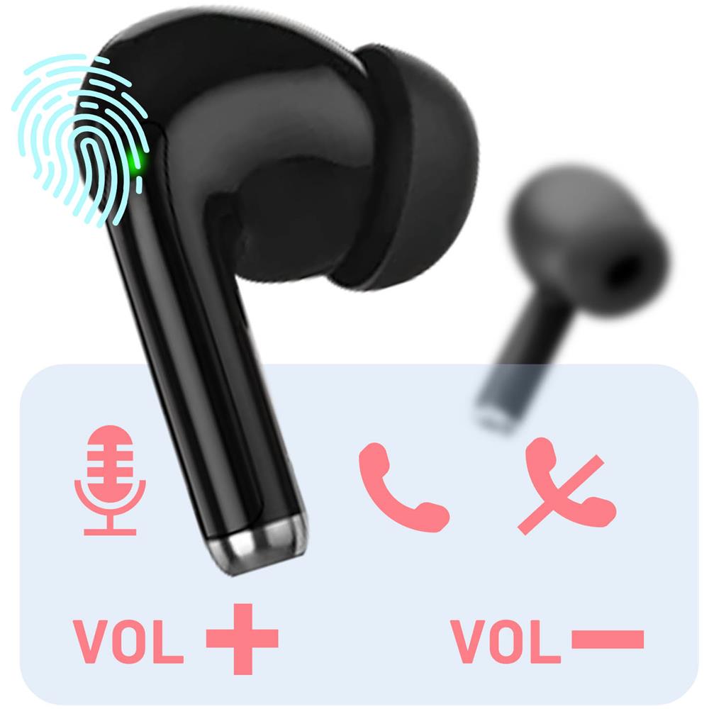 Auricolari Wireless Microfono Tasto Touch Autonomia 15h Protune Nero - Foto 5
