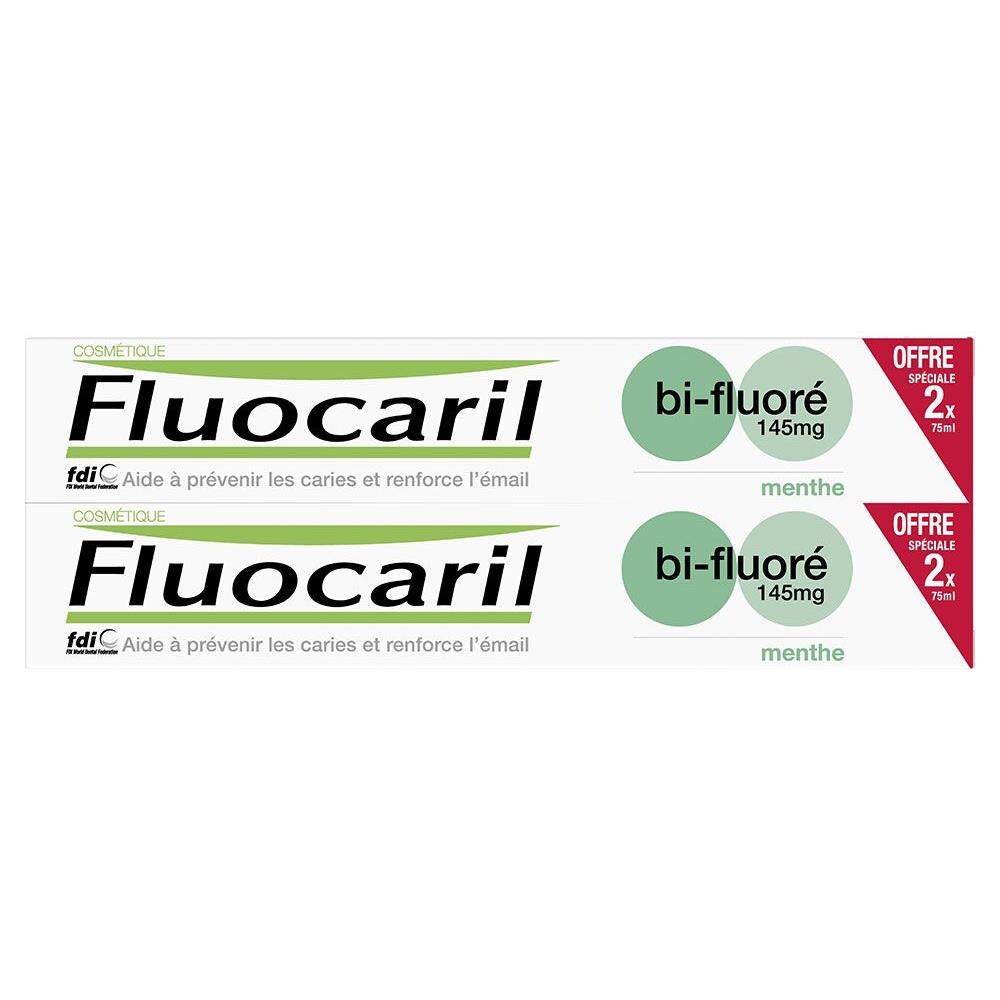 Dentifrice Bi-fluore Menthe 2x75ml - Foto 1