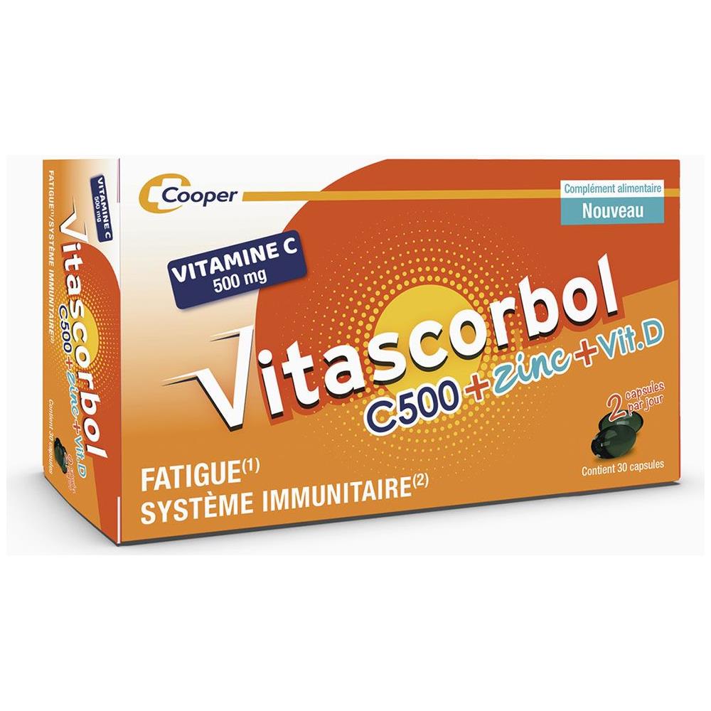 Vitamine C500mg + Zinc + Vitamine D 30 Capsules - Foto 1