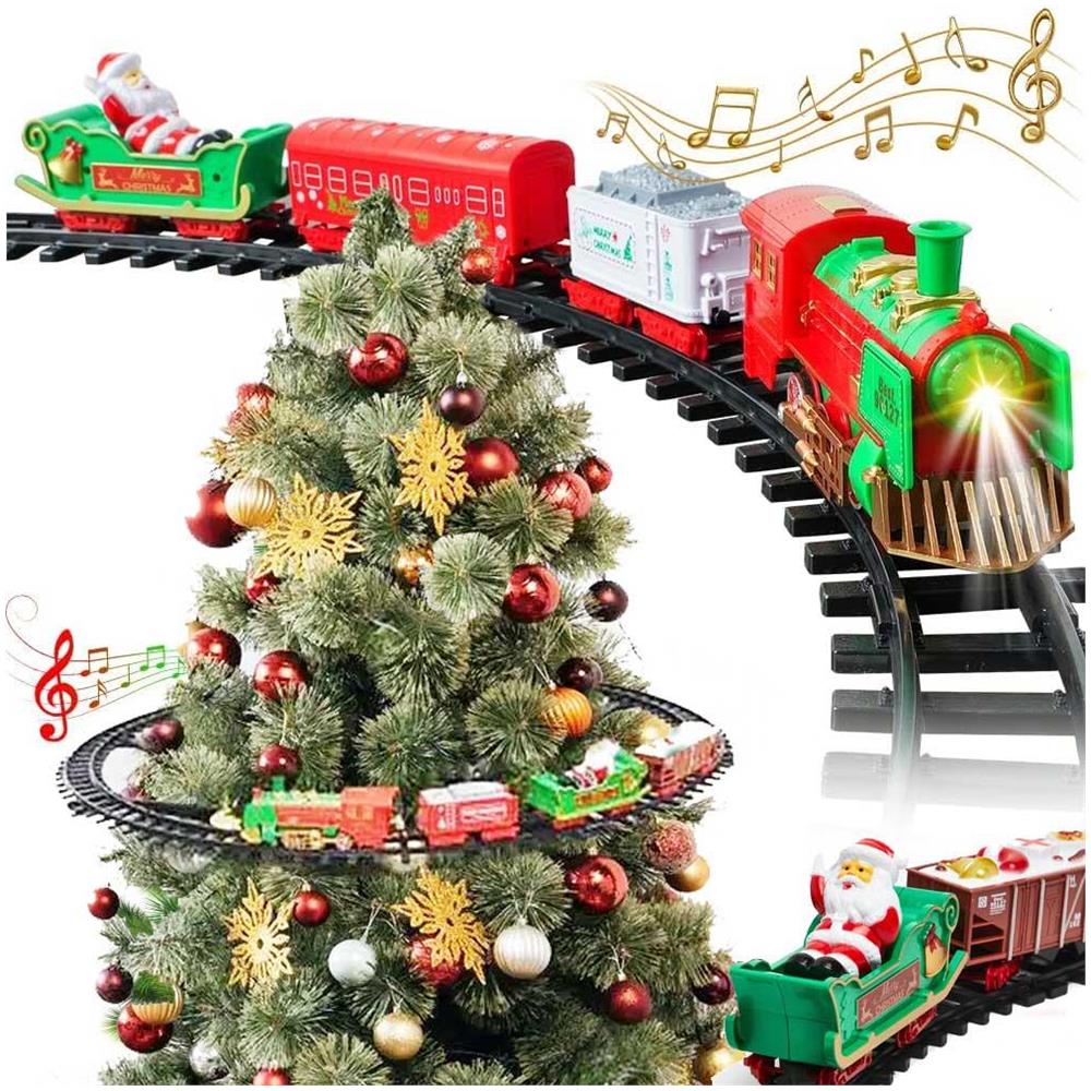 Trenino per Albero di Natale Treno con Supporto per Centro Albero con Luci Suoni - Foto 1
