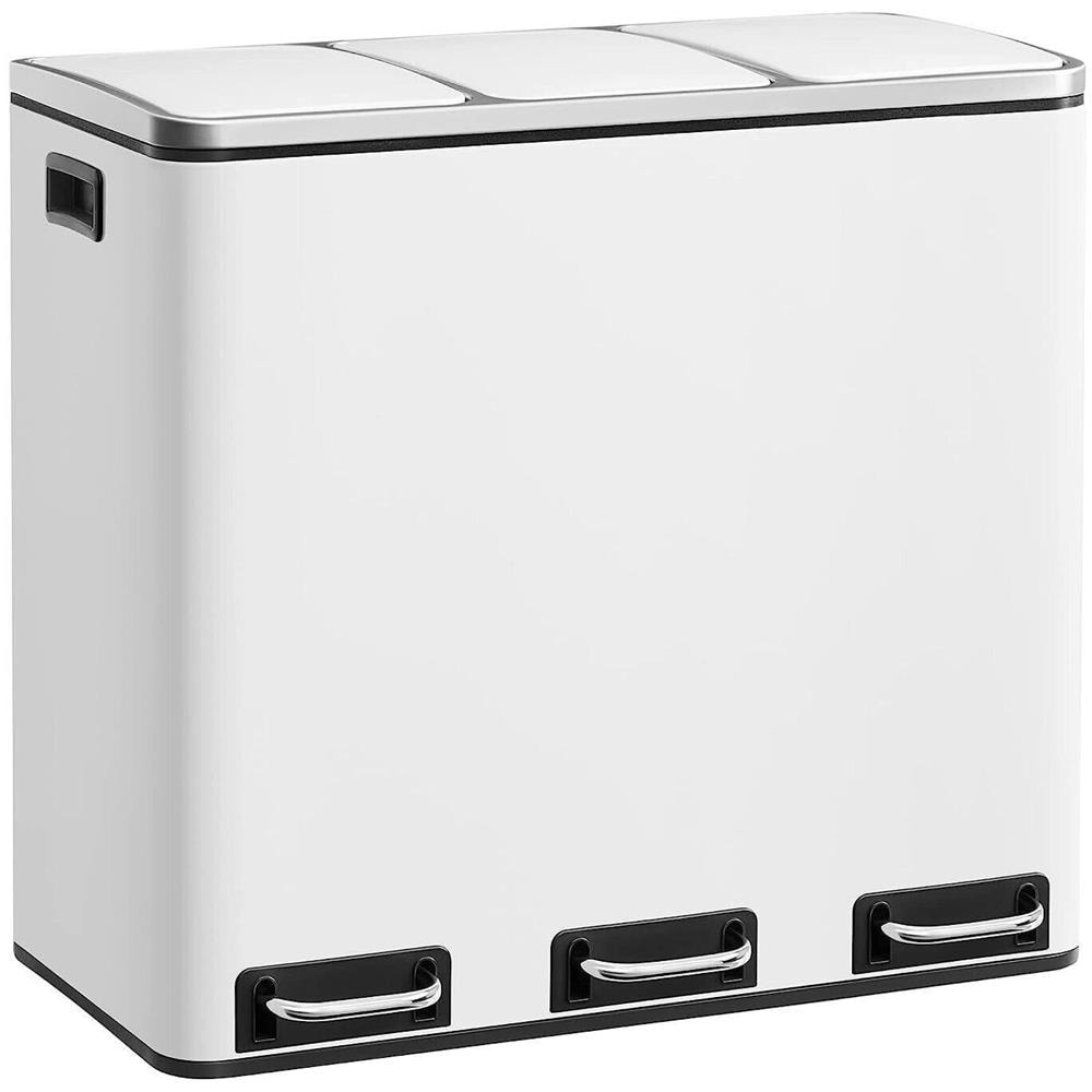 Cestino triplo per la raccolta differenziata, bianco, 54 l LTB54WT - Foto 1