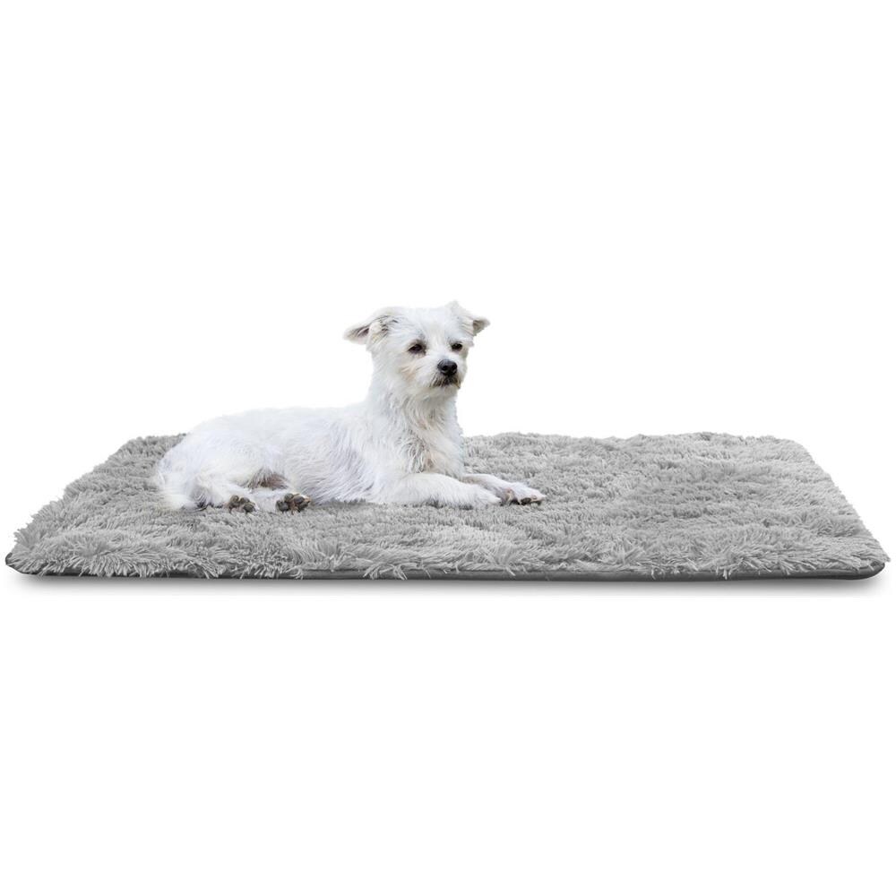 120x80 cm Tappetino per cuccia per cani Shaggy Grigio chiaro Impermeabile - Foto 2