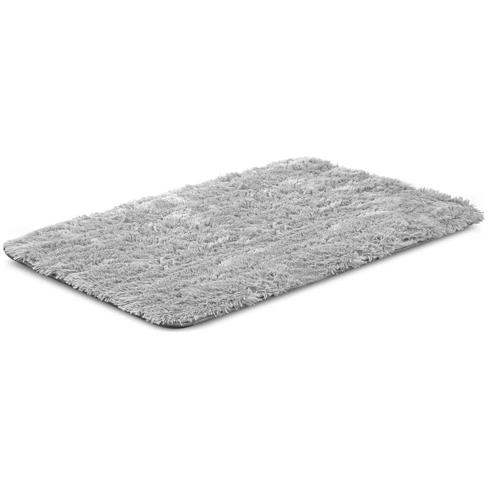 120x80 cm Tappetino per cuccia per cani Shaggy Grigio chiaro Impermeabile - Foto 1