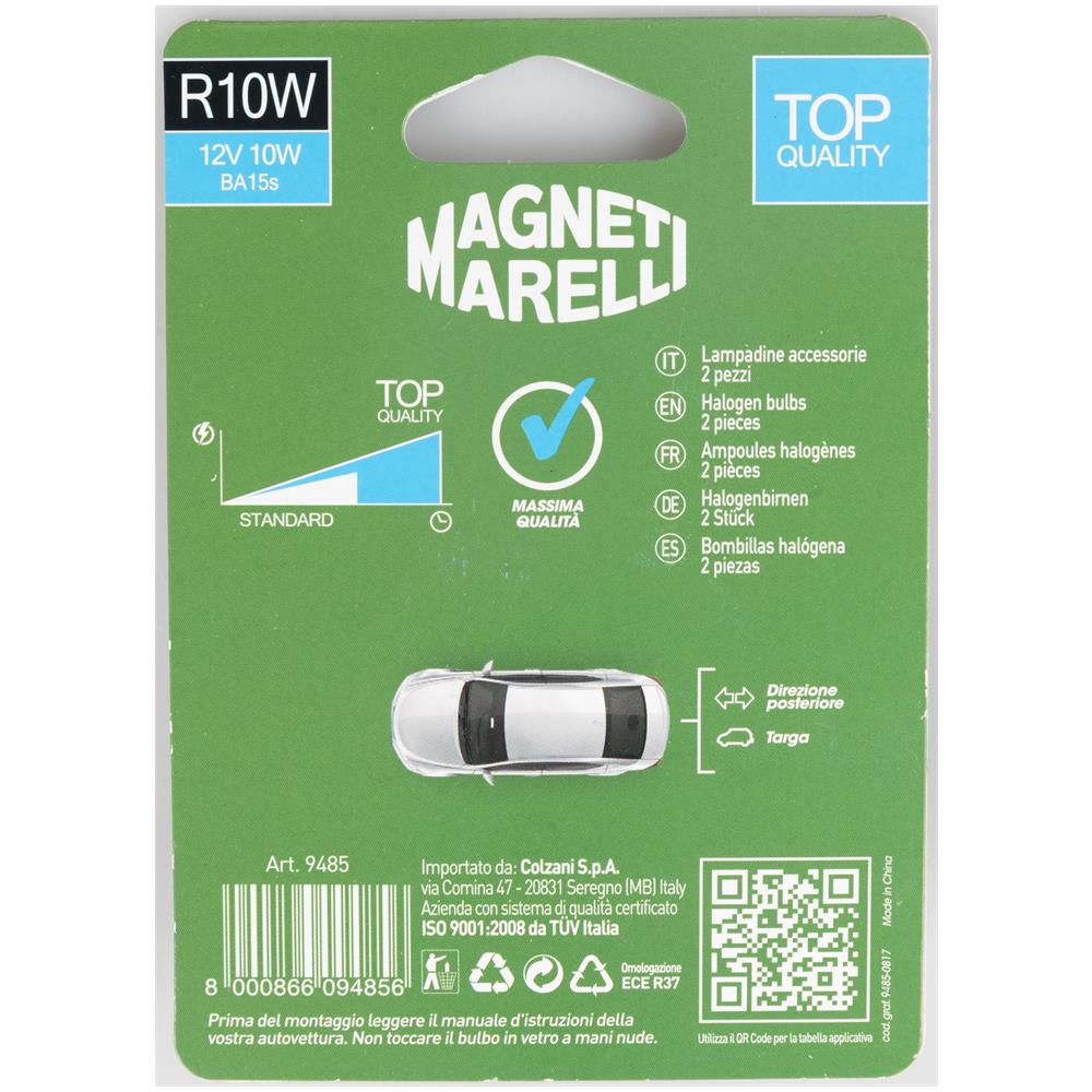 R10w Coppia Di Lampadine Auto 12v 5w Attacco Ba15s - Foto 2