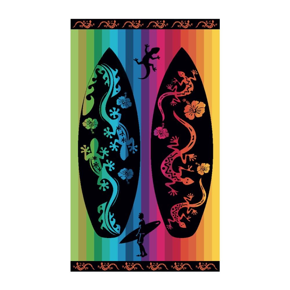 Telo Mare Spiaggia Piscina Jacquard In Spugna Disegno Geko&Surf   - Foto 1