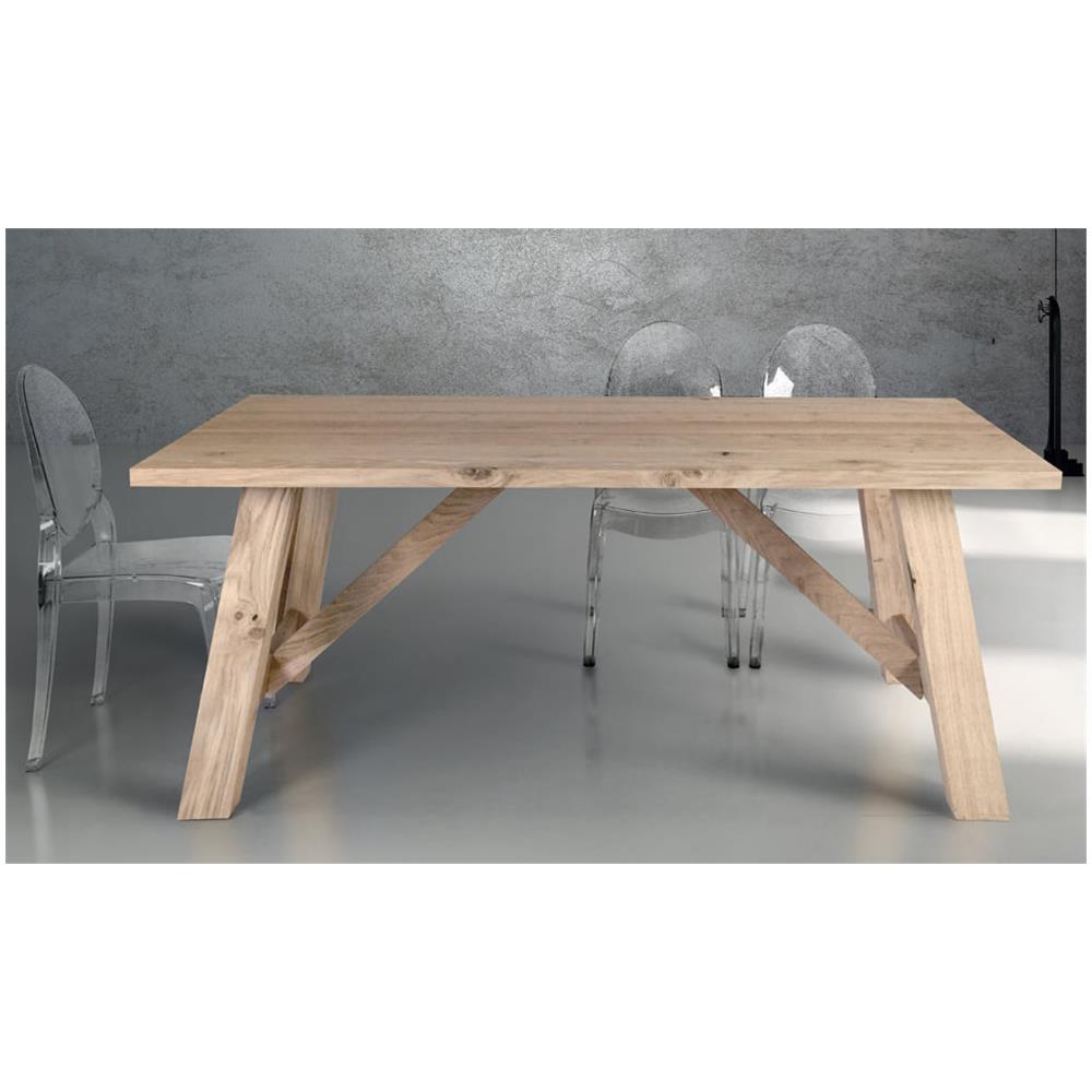 Andy - Tavolo Da Pranzo Moderno In Rovere Impiallacciato - Foto 3