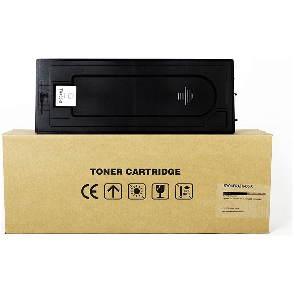 TONER COMPATIBILE -  Kyocera Tk-435 Nero 1t02kh0nl0 Per Taskalfa 180, Taskalfa 181, Taskalfa 220, Taskalfa 221 Fornito Di Intelligent Chip Capacità 15000 Copie Made In Italy - Foto 1