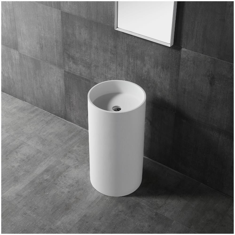 Lavabo Free Standing Klaus Artificial Stone Bianco Opaco Matt - Foto 3