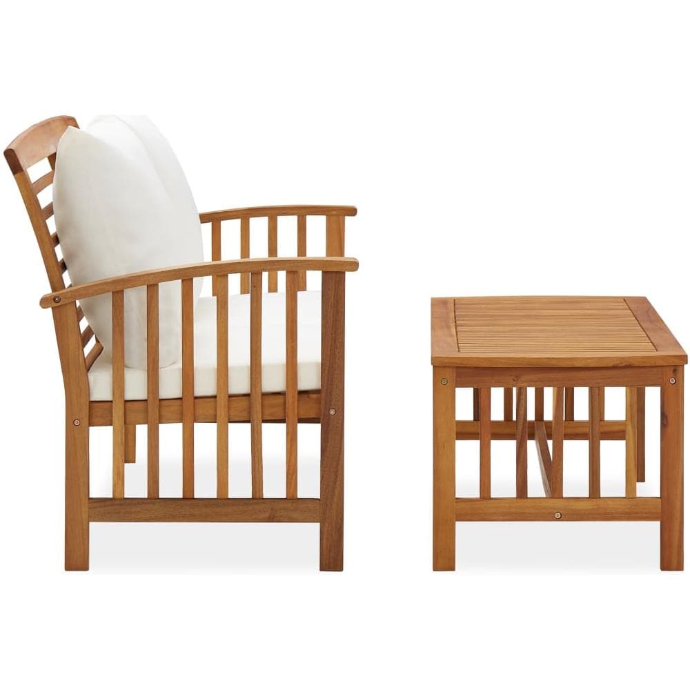 Set Divani Da Giardino 2 Pz Con Cuscini In Massello Di Acacia - Foto 2