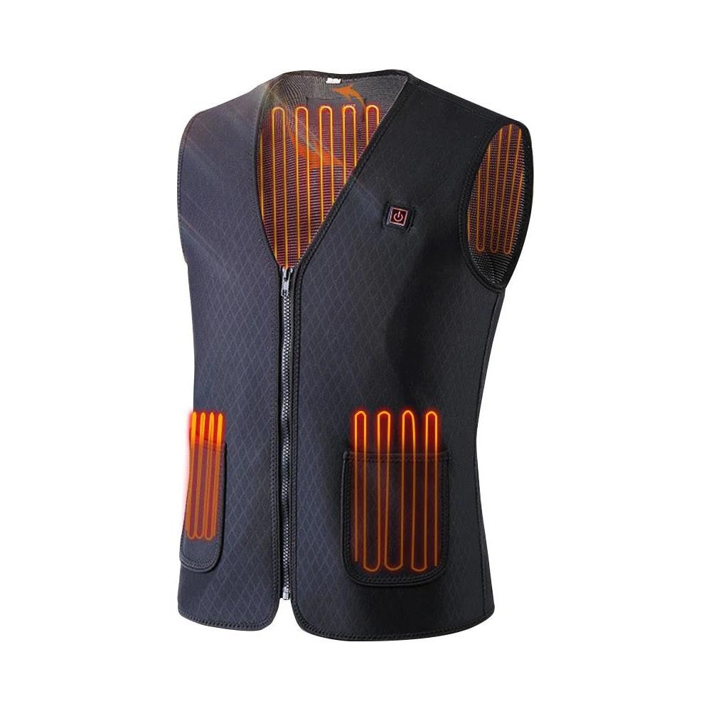 Gilet Riscaldato 5 Zone Di Riscaldamento Nero /grigio Black+grey L - Foto 1
