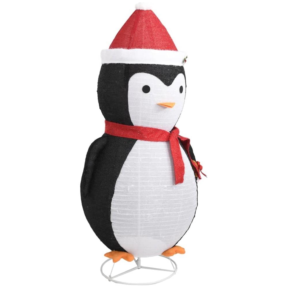 Figura Decorativa Pinguino Natale con LED Tessuto Lusso 180cm - Foto 2