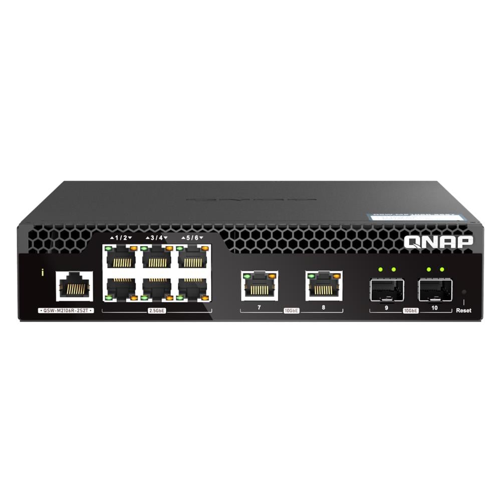 QSW-M2106R-2S2T switch di rete Gestito L2 10G Ethernet (100/1000/10000) 1U Nero - Foto 1