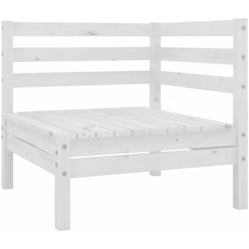 Set Divani Da Giardino 12 Pz Bianco In Legno Massello Di Pino - Foto 3