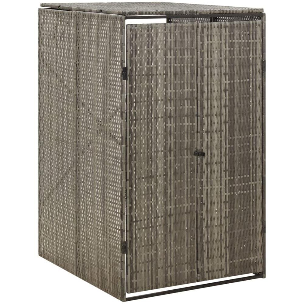 Copribidone Singolo Grigio 70x80x117 Cm In Polyrattan - Foto 1