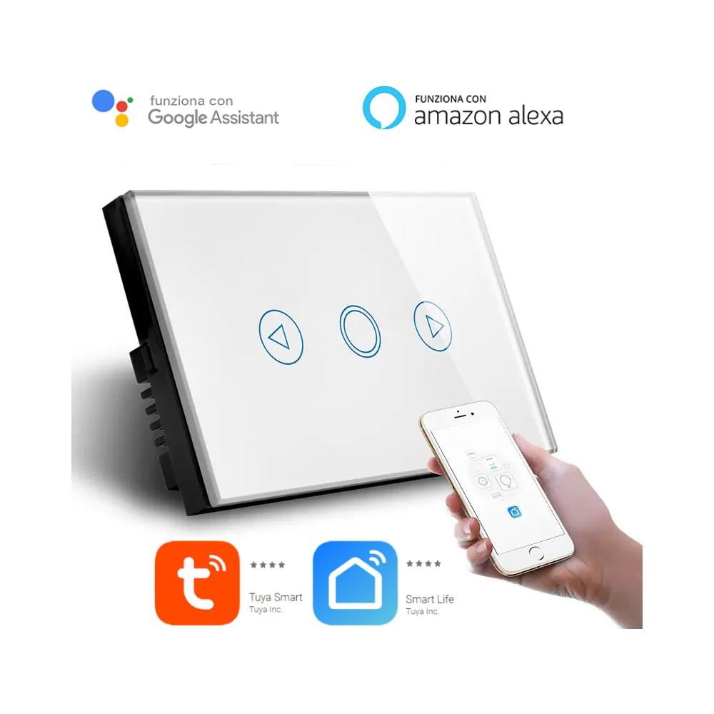 Interruttore Smart Home A Touch Wifi Bianco Lkm-smsd01w Dimmer Lkm Security Cristallo Temperato Controllo A Led Compatibile Con Amazon Echo E Google H - Foto 1