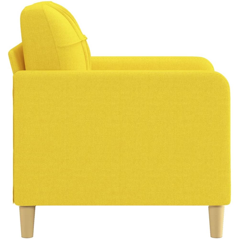Poltrona Giallo Chiaro 60 Cm In Tessuto - Foto 2