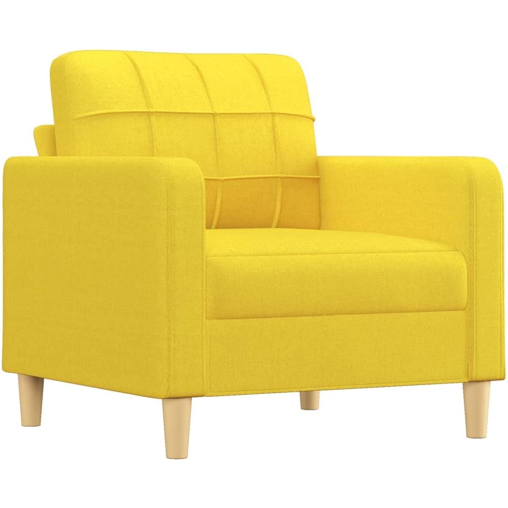 Poltrona Giallo Chiaro 60 Cm In Tessuto - Foto 1