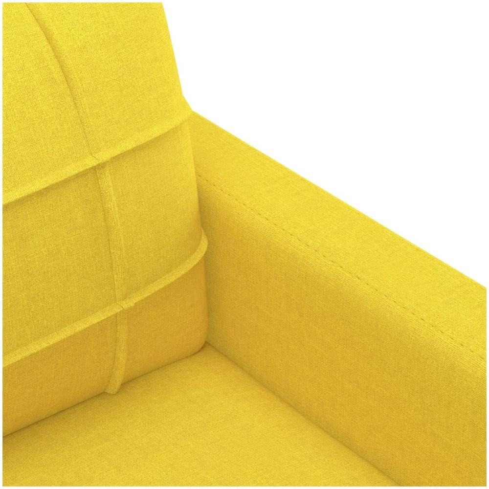 Poltrona Giallo Chiaro 60 Cm In Tessuto - Foto 7