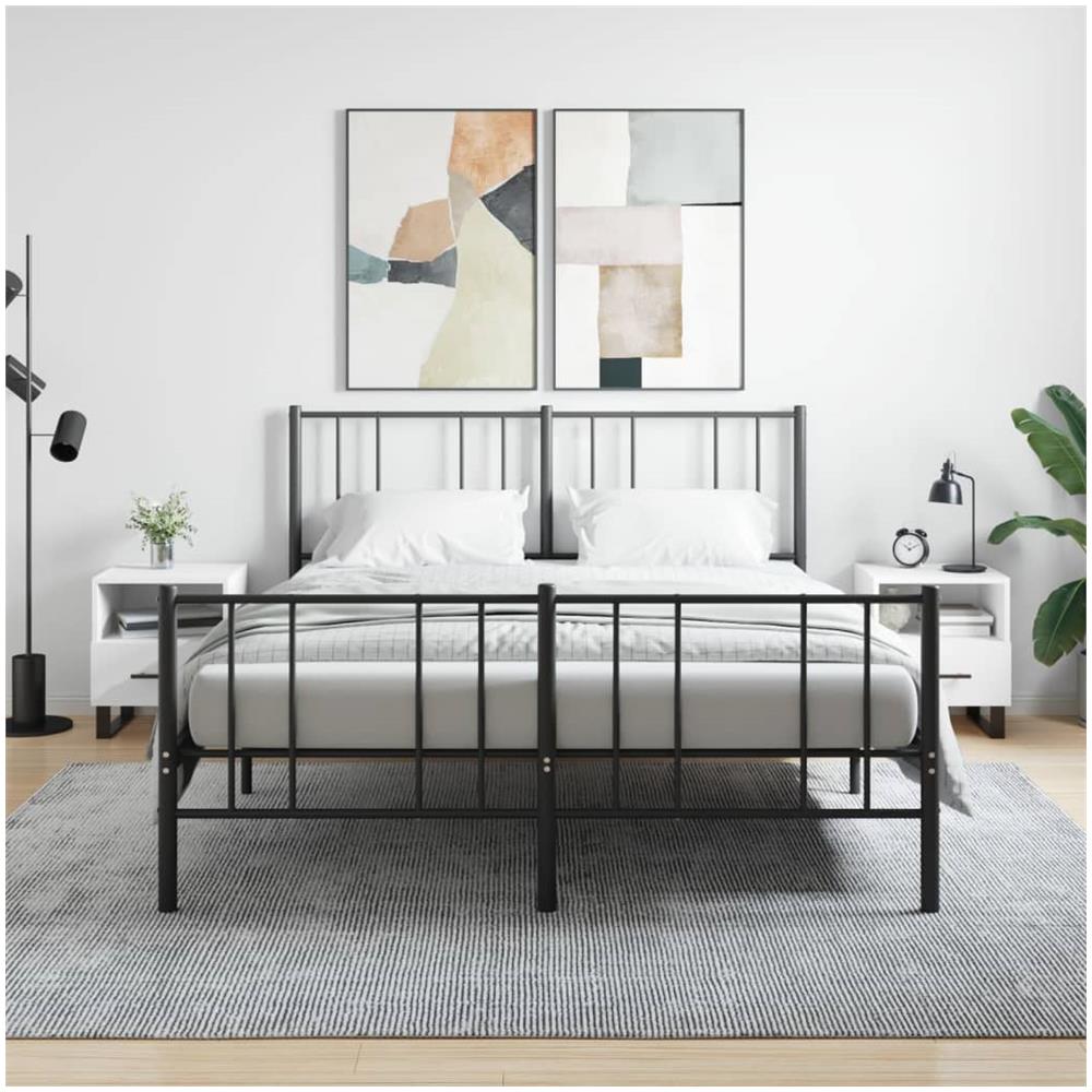 Comodini 2 Pz Bianchi 40x35x47,5 Cm In Legno Multistrato - Foto 1
