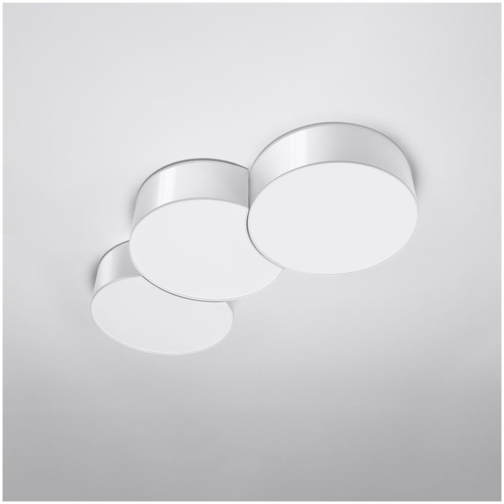 Lampada A Soffitto Circle 3a Bianco Sl. 1051 - Moderno Lampade Da Soffitto Bianco 11.5x91x35 Cm - Foto 2