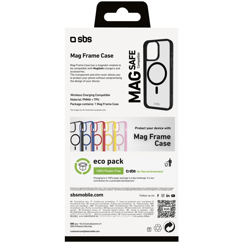 Mag frame custodia per cellulare 17,5 cm (6.9") Cover Nero, Trasparente - Foto 3