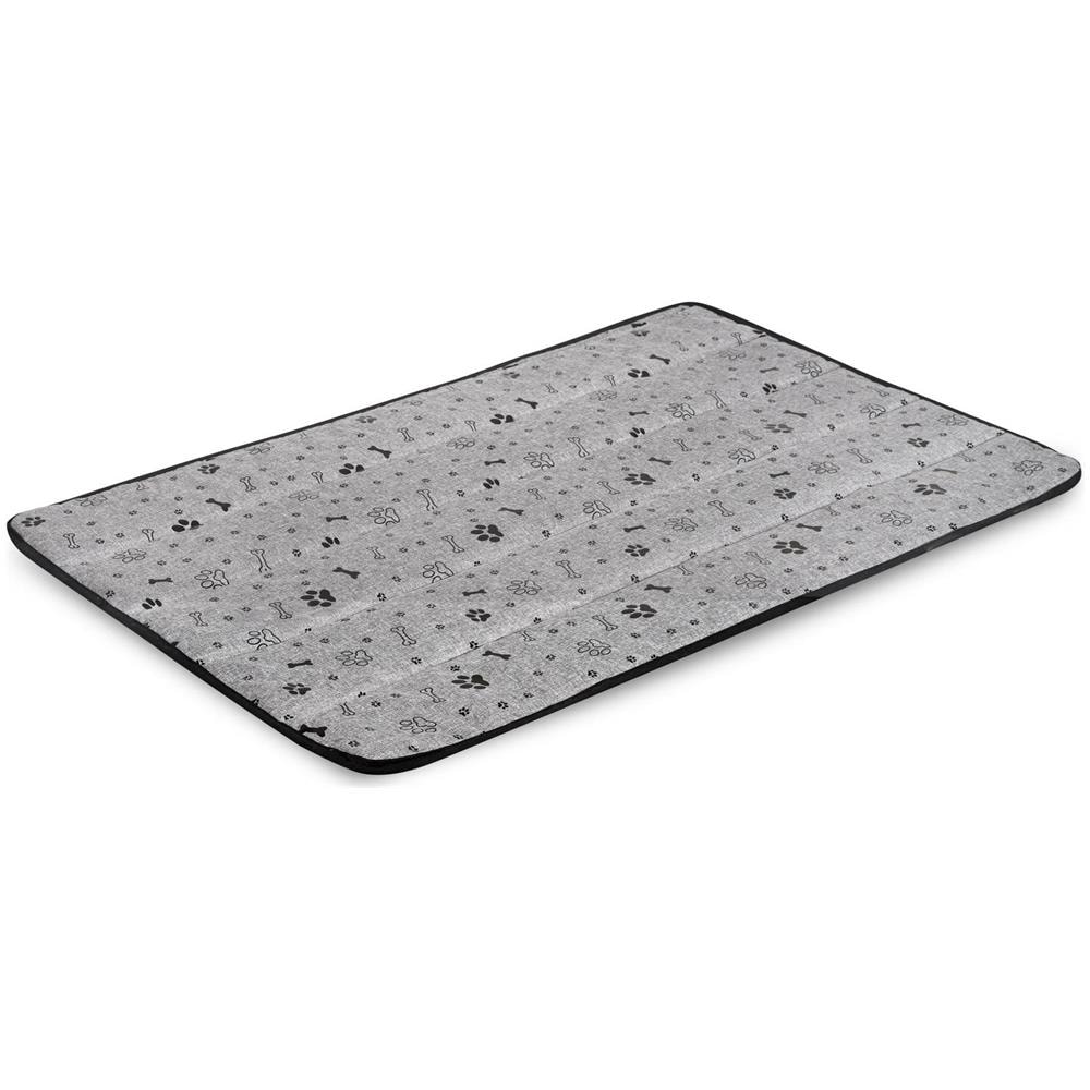 120x80 cm Tappetino per cuccia per cani impermeabile Ossa nere - Foto 1