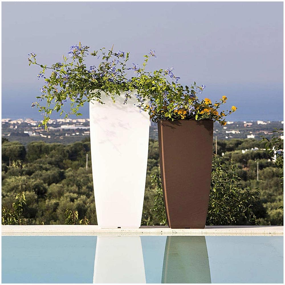 Vaso Agave In Resina Quadrato Ghiaccio H70 33x33cm - Foto 2