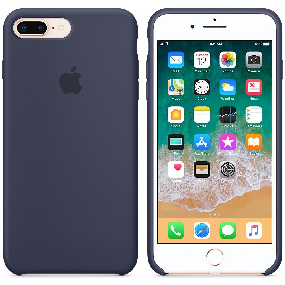 Custodia in Silicone per iPhone 8 Plus e 7 Plus Colore Blu Notte - Foto 7