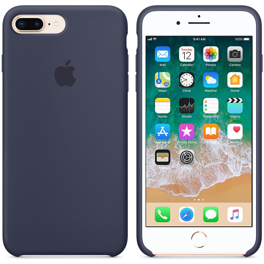 Custodia in Silicone per iPhone 8 Plus e 7 Plus Colore Blu Notte - Foto 2