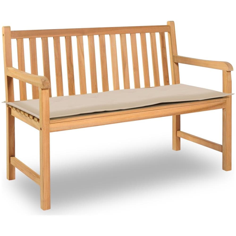 Cuscino per Panca da Giardino Crema 120x50x4 cm - Foto 1