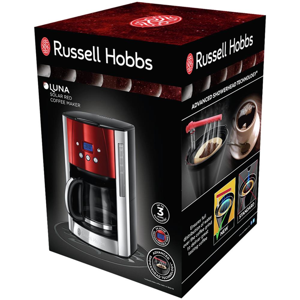 23240-56 Macchina Caffè Luna Solar Red 12 Tazze Potenza 1000 W Colore Rosso - Foto 5