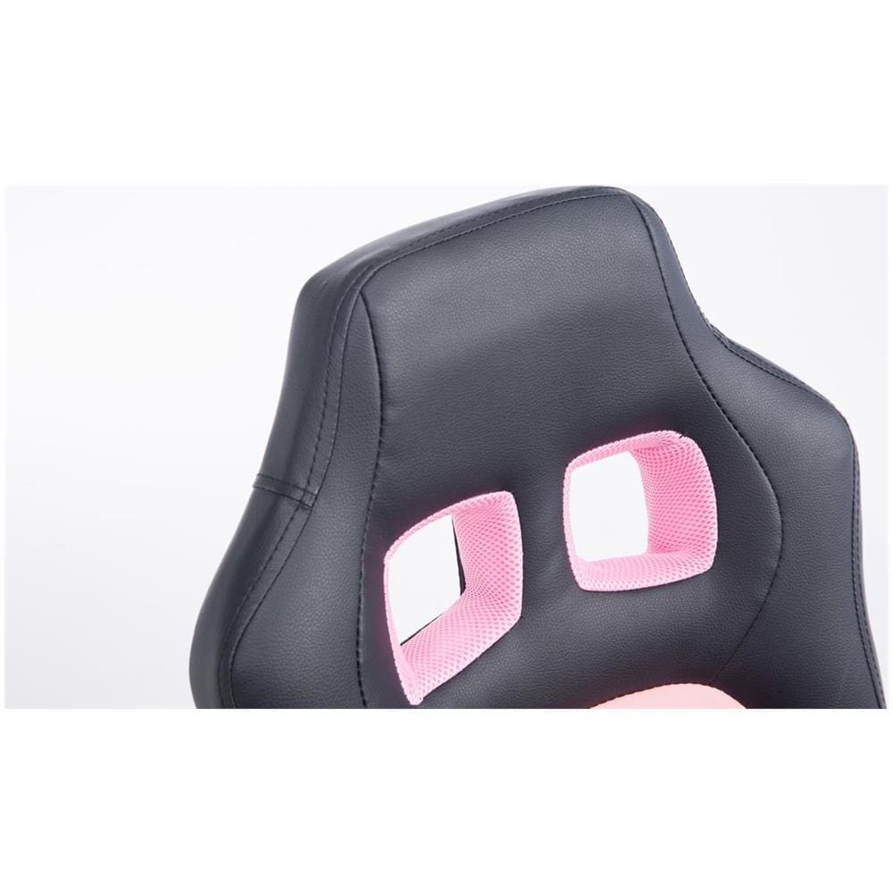 Sedia per Bambini Fun con braccioli, Sedia per cameretta dei Ragazzi Imbottita e con Fodera in Similpelle | Sedia per scrivania Bambina e Bambino con Seduta Alta 40-50 cm Nero Rosa - Foto 5