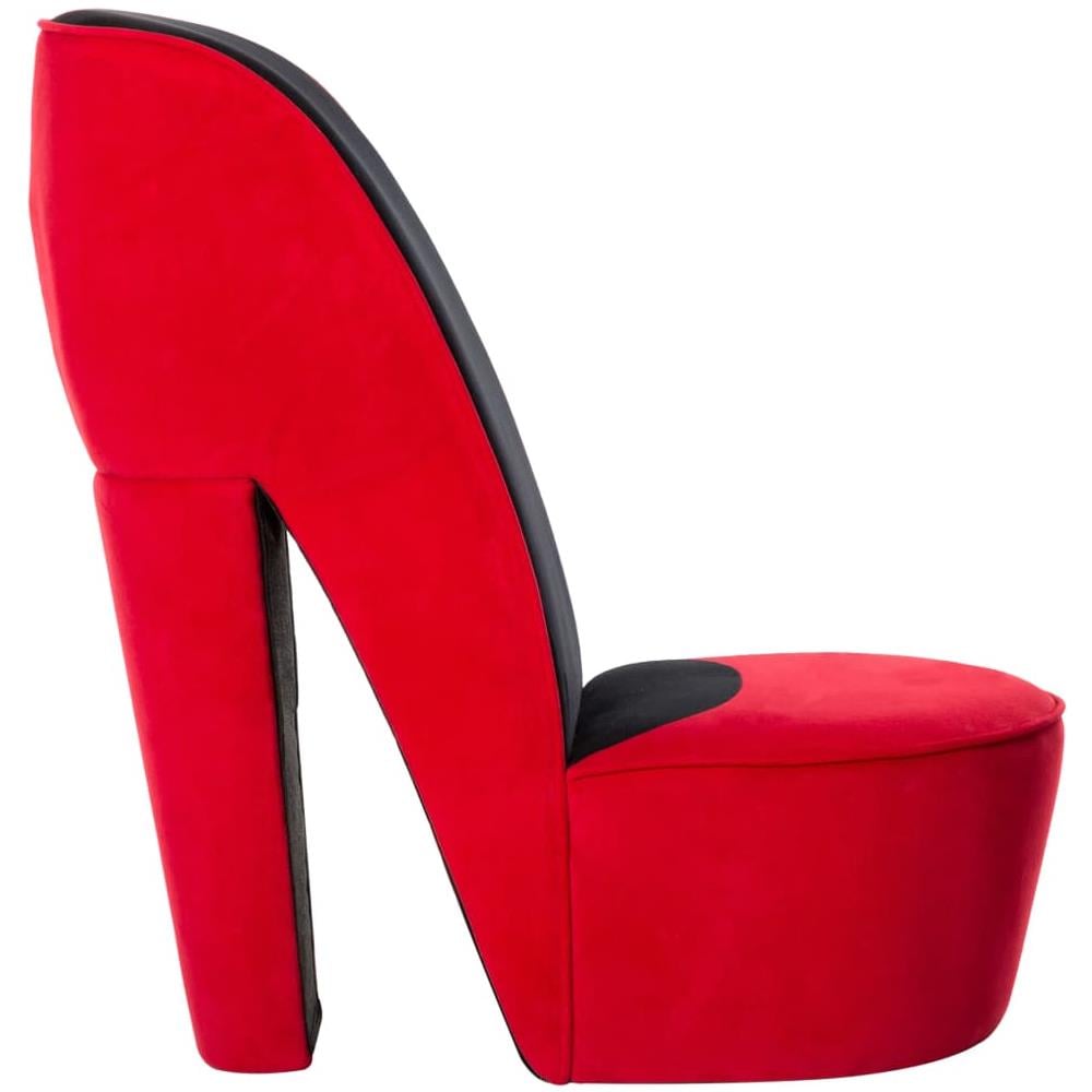 Poltrona A Forma Di Scarpa Con Tacco In Velluto Rosso - Foto 2