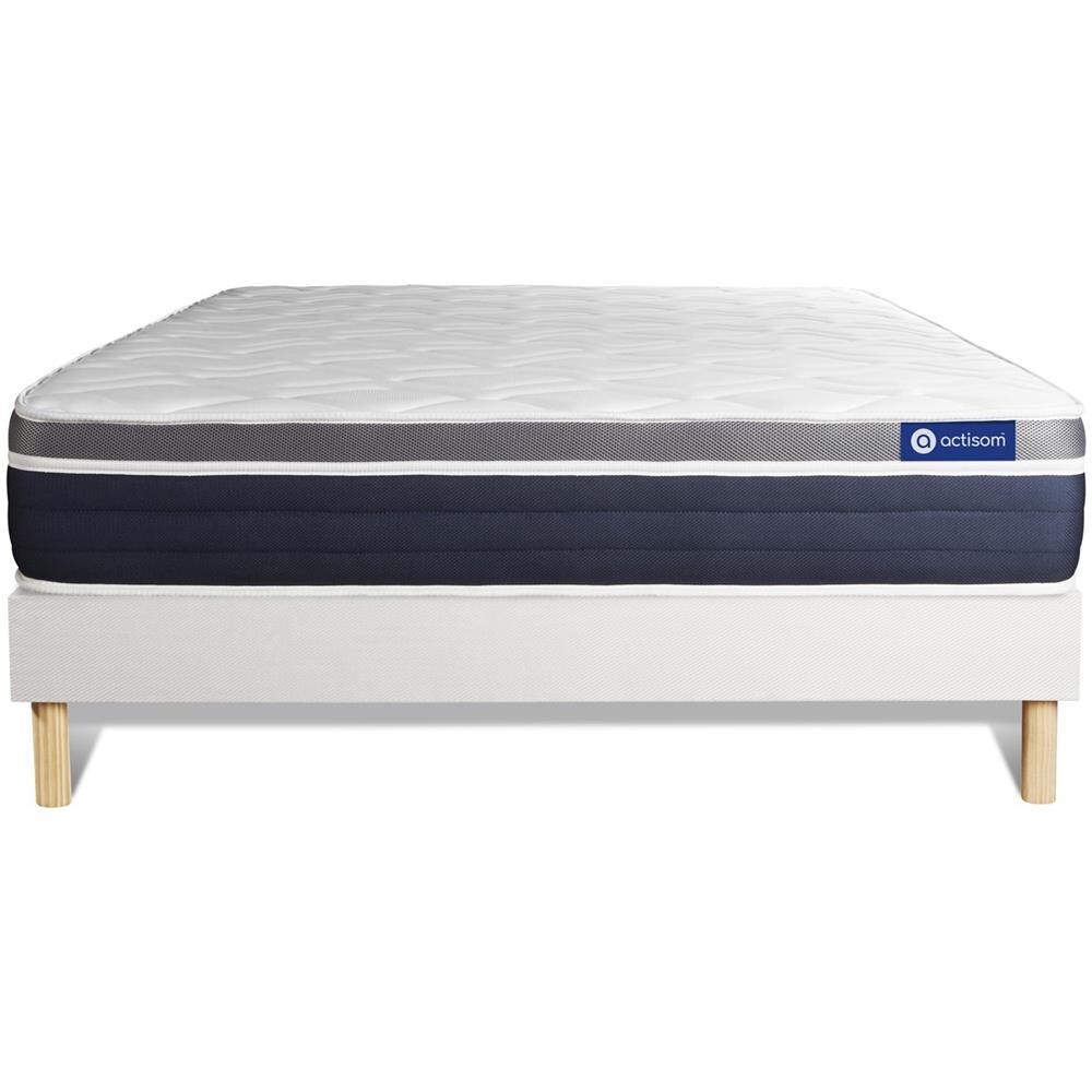 Kit Rete E Materasso Matrimoniale Actiflex Confort 160x220cm - Spessore : 26cm - Molle Insacchettate E Memory Foam - Moderatamente Rigido - Foto 1