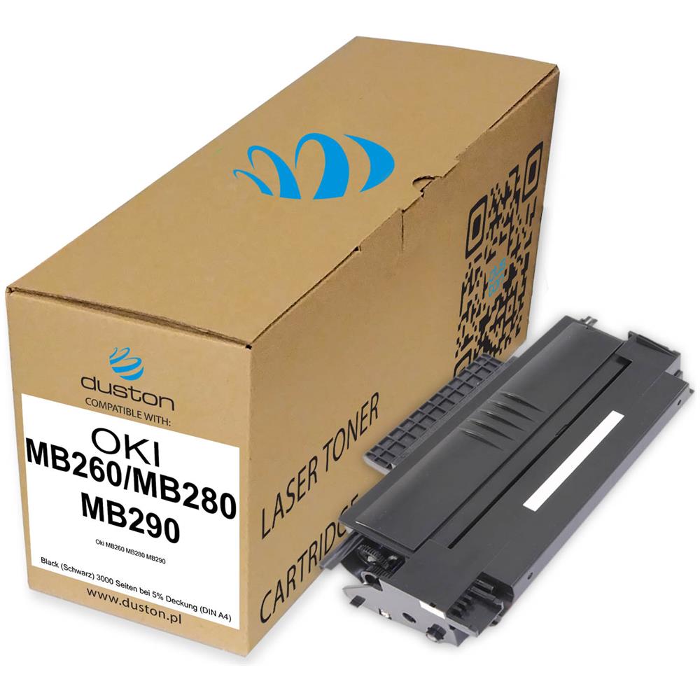 TONER COMPATIBILE - 3x Mb260 / mb280 / mb290, 1240001 Negro Compatible Con Oki Mb260 280 290 - Foto 2