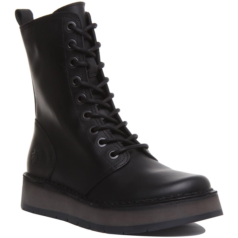 Rami043 Piattaperma Sole Lace Up Stivaletti Per Le Donne In Nero - Foto 1