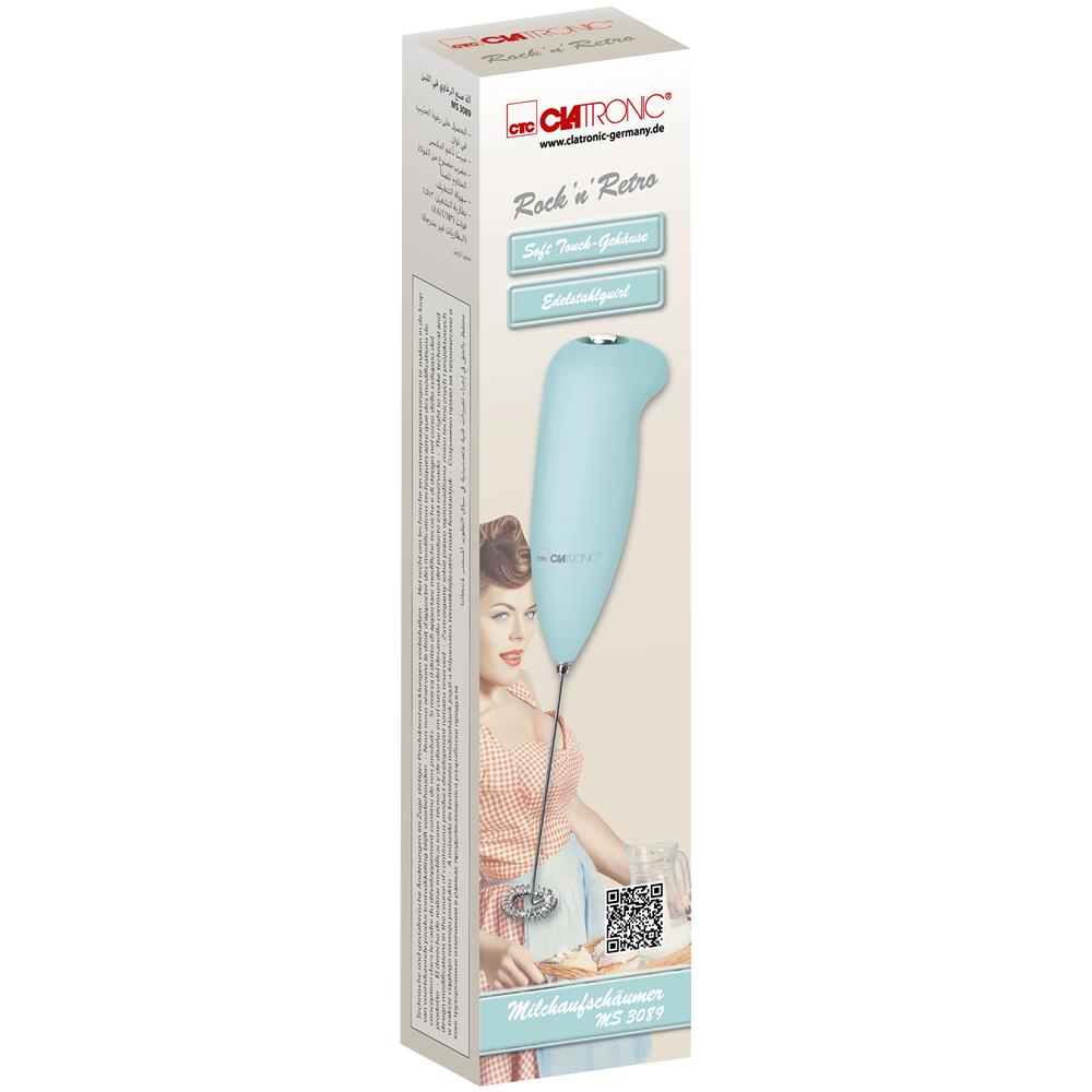 Ms 3089 Frullino Montalatte Elettrico Vintage Per Cappuccino, Senza Fili, Acciaio Inox - Foto 5