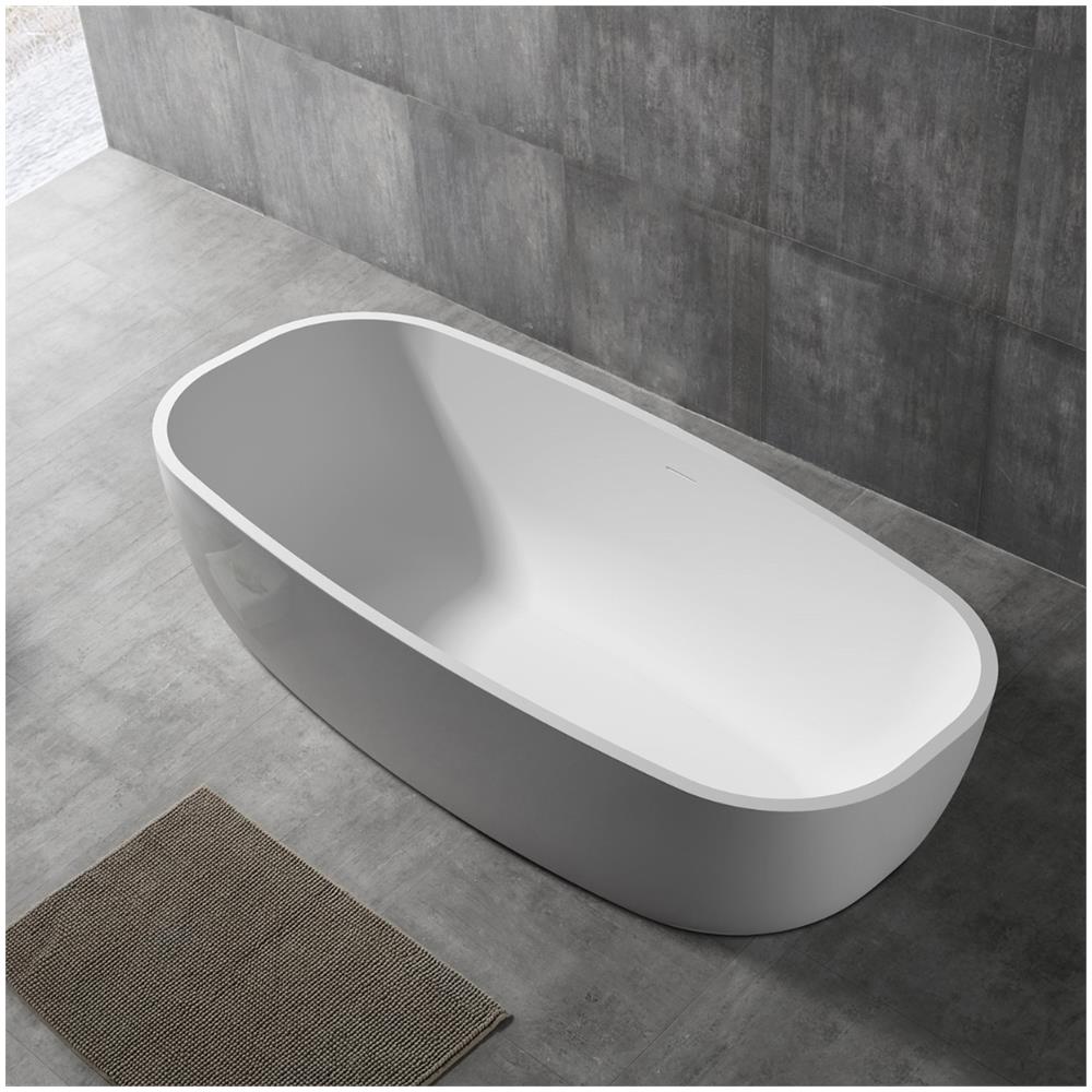 Vasca Da Bagno Free Standing Greta Artificial Stone Bianco Opaco Matt - Foto 2